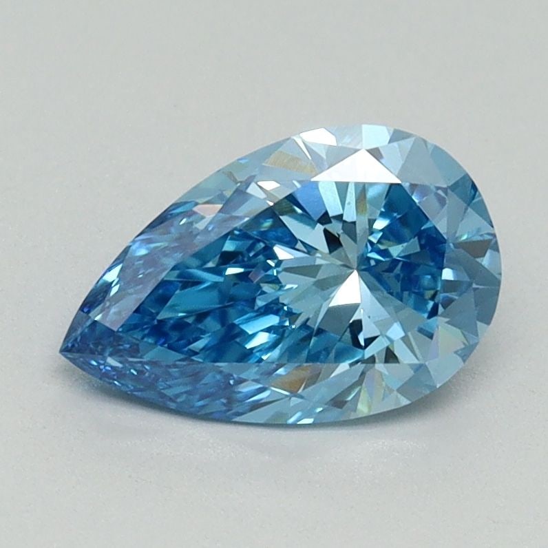 Loose Diamond - PEAR 1.06ct Fancy Vivid Blue VS1: Loose Diamond - PEAR 1.06ct Fancy Vivid Blue VS1 Source: This is a real non-mined Diamond that has been grown in a lab Shape: PEAR Carats: 1.06 Color: Fancy Vivid Blue Certification: IGI Video: