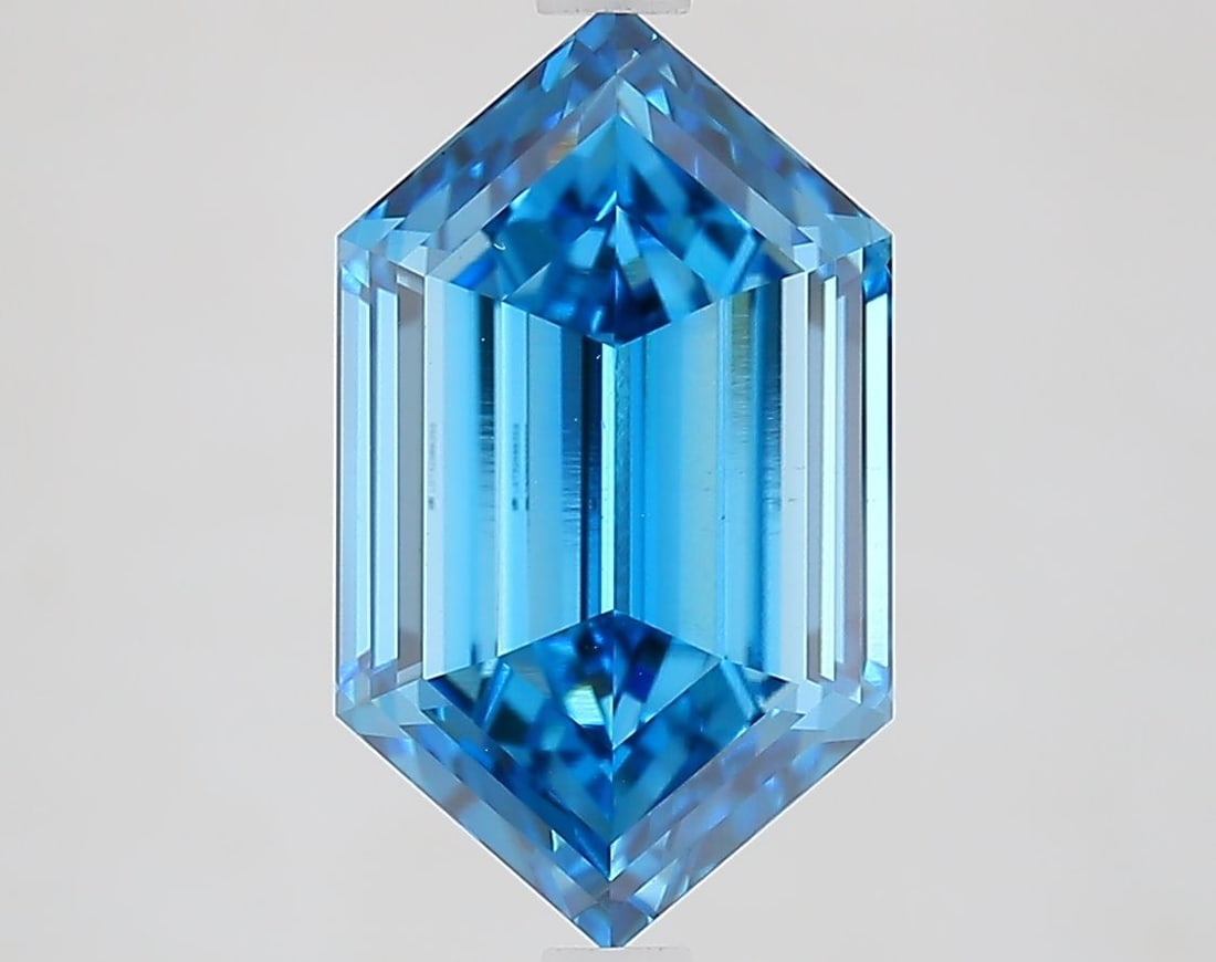 Loose Diamond - HEXAGONAL 3.51ct Fancy Vivid Blue VVS2: Loose Diamond - HEXAGONAL 3.51ct Fancy Vivid Blue VVS2 Source: This is a real non-mined Diamond that has been grown in a lab Shape: HEXAGONAL Carats: 3.51 Color: Fancy Vivid Blue Certification: IGI Vi