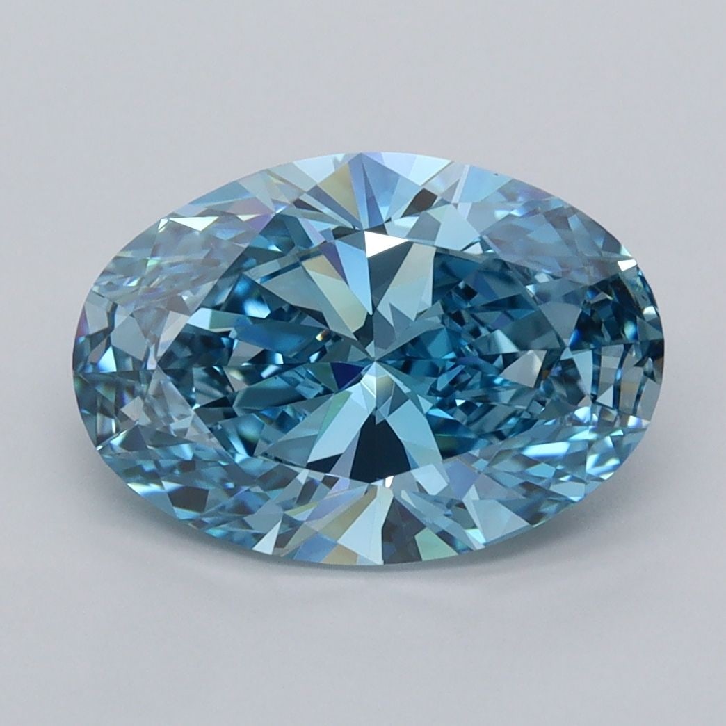 Loose Diamond - OVAL 3.0ct Fancy Vivid Blue VS1: Loose Diamond - OVAL 3.0ct Fancy Vivid Blue VS1 Source: This is a real non-mined Diamond that has been grown in a lab Shape: OVAL Carats: 3.0 Color: Fancy Vivid Blue Certification: IGI Video: