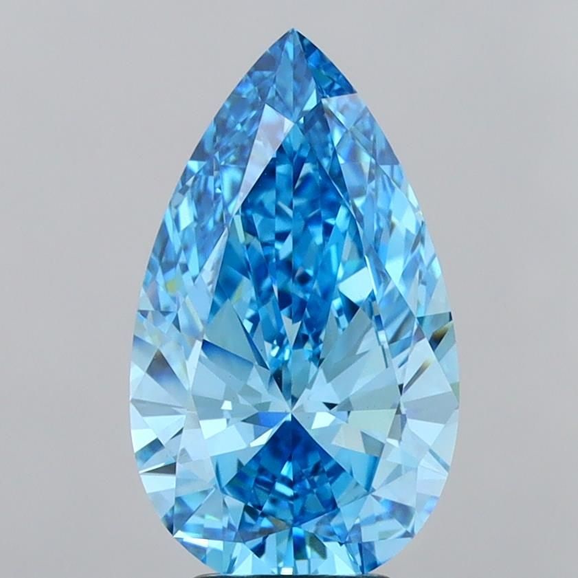 Loose Diamond - PEAR 4.0ct Fancy Vivid Blue VVS2: Loose Diamond - PEAR 4.0ct Fancy Vivid Blue VVS2 Source: This is a real non-mined Diamond that has been grown in a lab Shape: PEAR Carats: 4.0 Color: Fancy Vivid Blue Certification: IGI PLEASE NOTE: F