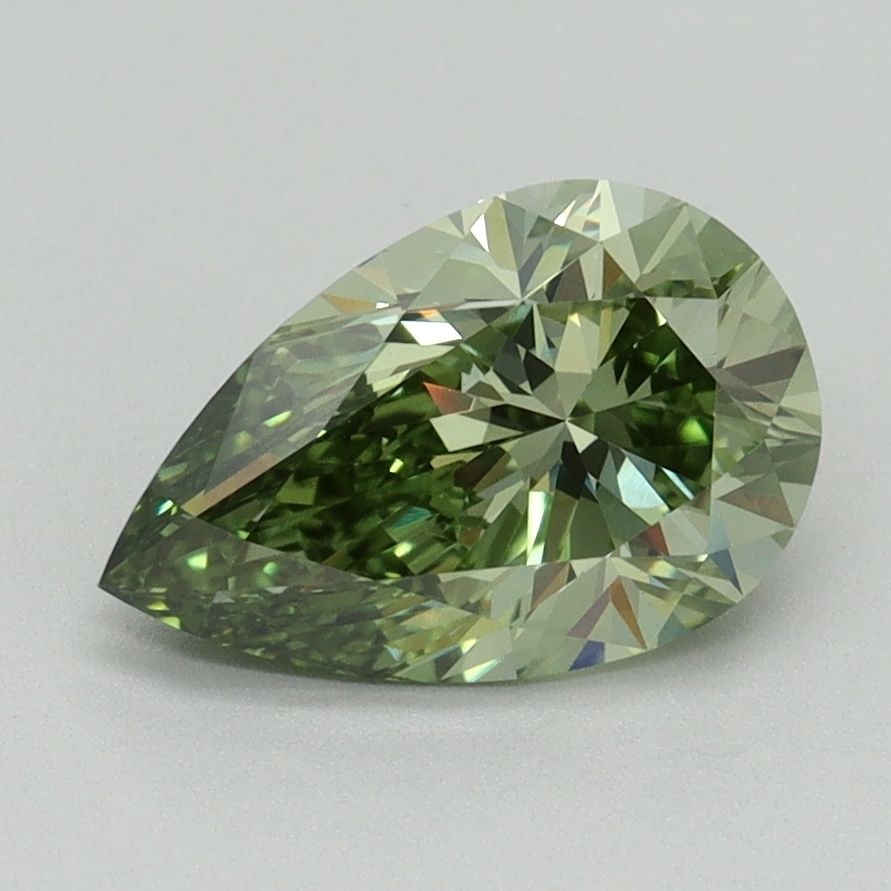 Loose Diamond - PEAR 1.59ct Fancy Vivid Green VS1: Loose Diamond - PEAR 1.59ct Fancy Vivid Green VS1 Source: This is a real non-mined Diamond that has been grown in a lab Shape: PEAR Carats: 1.59 Color: Fancy Vivid Green Certification: IGI Video: