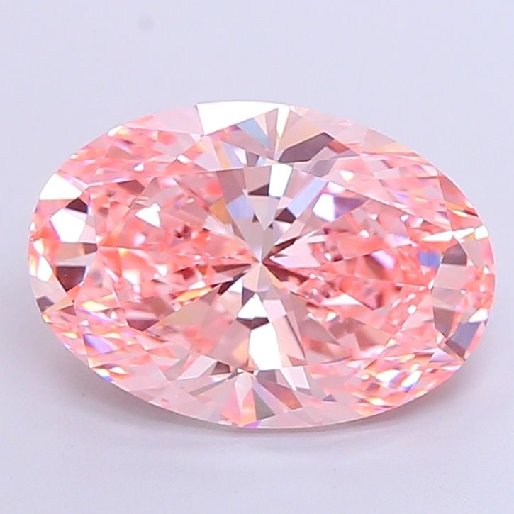 Loose Diamond - OVAL 7.05ct Fancy Vivid Pink VS1: Loose Diamond - OVAL 7.05ct Fancy Vivid Pink VS1 Source: This is a real non-mined Diamond that has been grown in a lab Shape: OVAL Carats: 7.05 Color: Fancy Vivid Pink Certification: IGI Video: