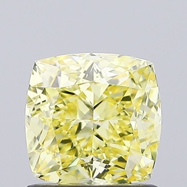 Loose Diamond - CUSHION MODIFIED 1.16ct Fancy Intense Yellow VVS2: Loose Diamond - CUSHION MODIFIED 1.16ct Fancy Intense Yellow VVS2 Source: This is a real non-mined Diamond that has been grown in a lab Shape: CUSHION MODIFIED Carats: 1.16 Color: Fancy Intense Yellow
