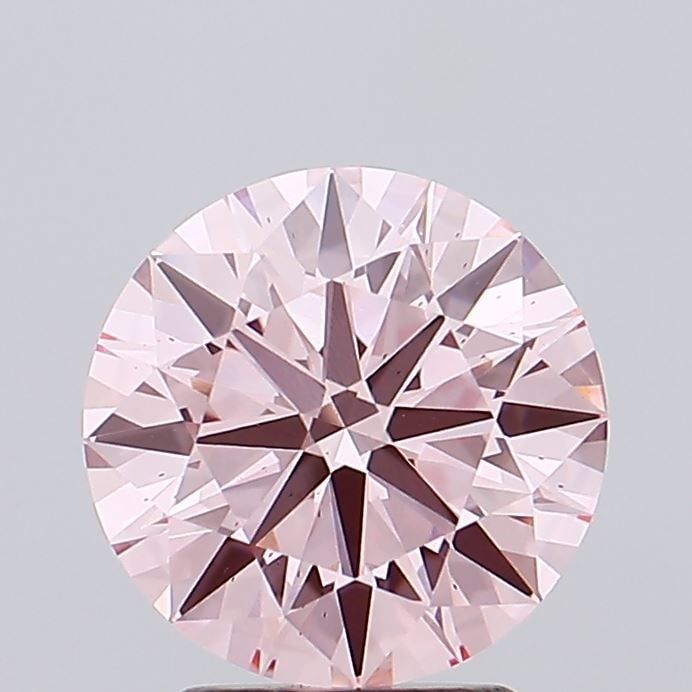 Ideal Loose Diamond - ROUND 2.39ct Fancy Vivid Pink VS2: Ideal Loose Diamond - ROUND 2.39ct Fancy Vivid Pink VS2 Source: This is a real non-mined Diamond that has been grown in a lab Shape: ROUND Carats: 2.39 Color: Fancy Vivid Pink Certification: IGI Video