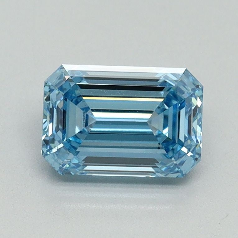Loose Diamond - EMERALD 1.08ct Fancy Vivid Blue VS2: Loose Diamond - EMERALD 1.08ct Fancy Vivid Blue VS2 Source: This is a real non-mined Diamond that has been grown in a lab Shape: EMERALD Carats: 1.08 Color: Fancy Vivid Blue Certification: IGI Video: