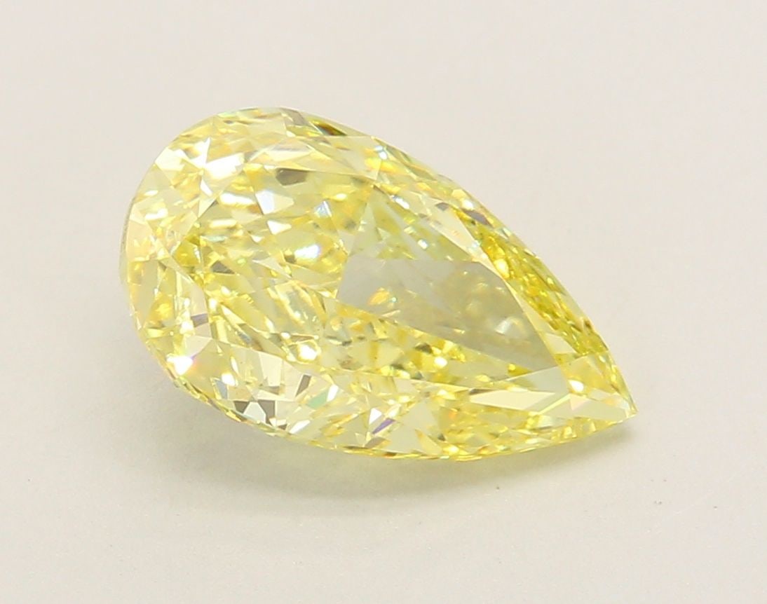 Loose Diamond - PEAR 2.96ct Fancy Intense Yellow VS1: Loose Diamond - PEAR 2.96ct Fancy Intense Yellow VS1 Source: This is a real non-mined Diamond that has been grown in a lab Shape: PEAR Carats: 2.96 Color: Fancy Intense Yellow Certification: IGI Video