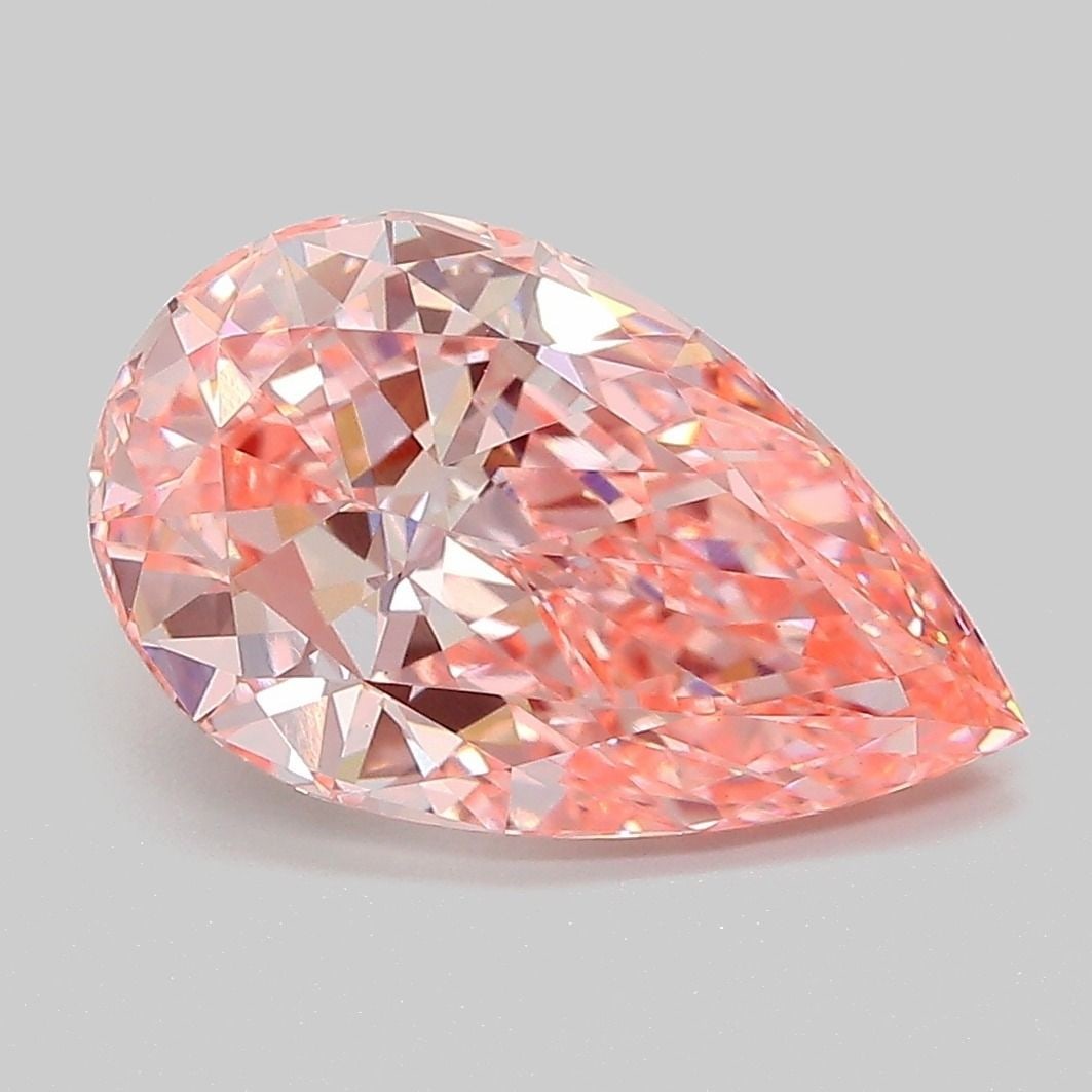 Loose Diamond - PEAR 3.59ct Fancy Vivid Pink VVS2: Loose Diamond - PEAR 3.59ct Fancy Vivid Pink VVS2 Source: This is a real non-mined Diamond that has been grown in a lab Shape: PEAR Carats: 3.59 Color: Fancy Vivid Pink Certification: IGI PLEASE NOTE: