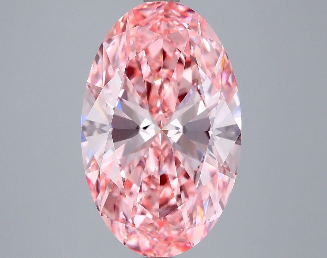 Loose Diamond - OVAL 5.03ct Fancy Vivid Pink VS1: Loose Diamond - OVAL 5.03ct Fancy Vivid Pink VS1 Source: This is a real non-mined Diamond that has been grown in a lab Shape: OVAL Carats: 5.03 Color: Fancy Vivid Pink Certification: IGI Video: