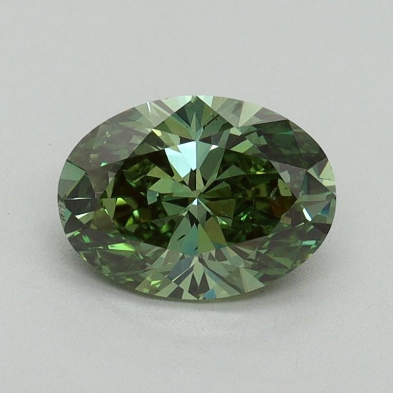 Loose Diamond - OVAL 1.0ct Fancy Vivid Green SI1: Loose Diamond - OVAL 1.0ct Fancy Vivid Green SI1 Source: This is a real non-mined Diamond that has been grown in a lab Shape: OVAL Carats: 1.0 Color: Fancy Vivid Green Certification: IGI Video: