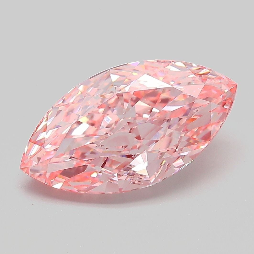Loose Diamond - MARQUISE 3.25ct Fancy Vivid Pink VVS1: Loose Diamond - MARQUISE 3.25ct Fancy Vivid Pink VVS1 Source: This is a real non-mined Diamond that has been grown in a lab Shape: MARQUISE Carats: 3.25 Color: Fancy Vivid Pink Certification: IGI Vide