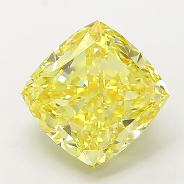 Loose Diamond - CUSHION MODIFIED 4.02ct Fancy Vivid Yellow VS1: Loose Diamond - CUSHION MODIFIED 4.02ct Fancy Vivid Yellow VS1 Source: This is a real non-mined Diamond that has been grown in a lab Shape: CUSHION MODIFIED Carats: 4.02 Color: Fancy Vivid Yellow Cert