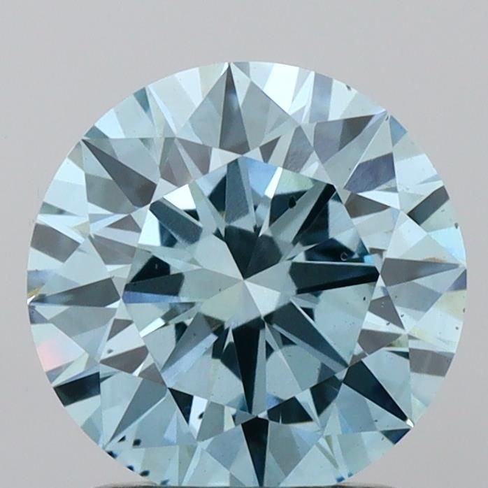 Loose Diamond - ROUND 1.51ct Fancy Intense Blue SI1: Loose Diamond - ROUND 1.51ct Fancy Intense Blue SI1 Source: This is a real non-mined Diamond that has been grown in a lab Shape: ROUND Carats: 1.51 Color: Fancy Intense Blue Certification: IGI Video: