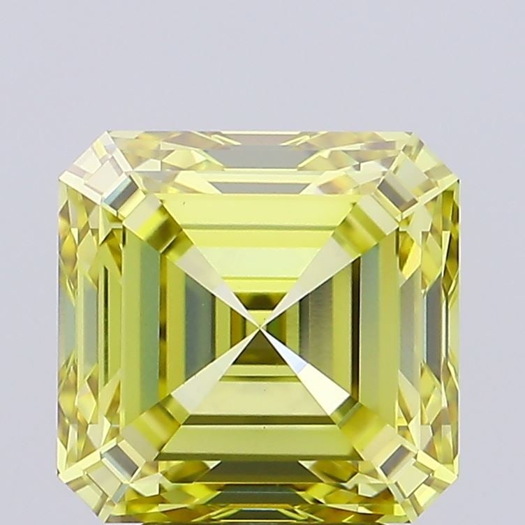 Loose Diamond - ASSCHER 5.09ct Fancy Intense Yellow VS1: Loose Diamond - ASSCHER 5.09ct Fancy Intense Yellow VS1 Source: This is a real non-mined Diamond that has been grown in a lab Shape: ASSCHER Carats: 5.09 Color: Fancy Intense Yellow Certification: IGI
