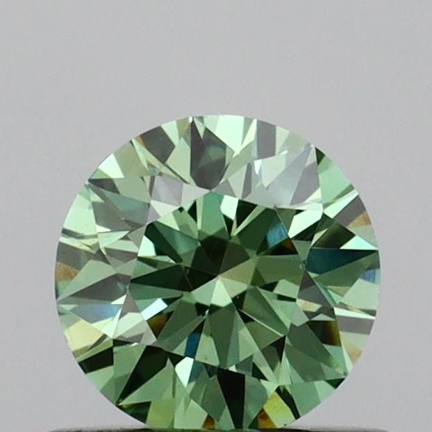 Loose Diamond - ROUND 0.51ct Fancy Vivid Green VS1: Loose Diamond - ROUND 0.51ct Fancy Vivid Green VS1 Source: This is a real non-mined Diamond that has been grown in a lab Shape: ROUND Carats: 0.51 Color: Fancy Vivid Green Certification: IGI Video: