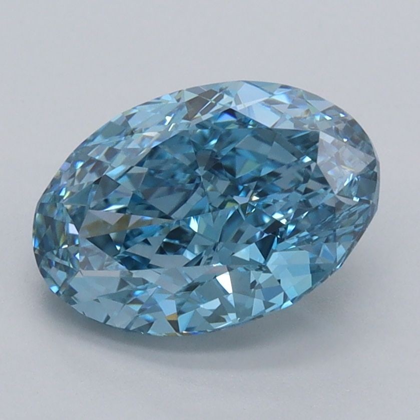 Loose Diamond - OVAL 2.14ct Fancy Vivid Blue VVS2: Loose Diamond - OVAL 2.14ct Fancy Vivid Blue VVS2 Source: This is a real non-mined Diamond that has been grown in a lab Shape: OVAL Carats: 2.14 Color: Fancy Vivid Blue Certification: IGI Video: