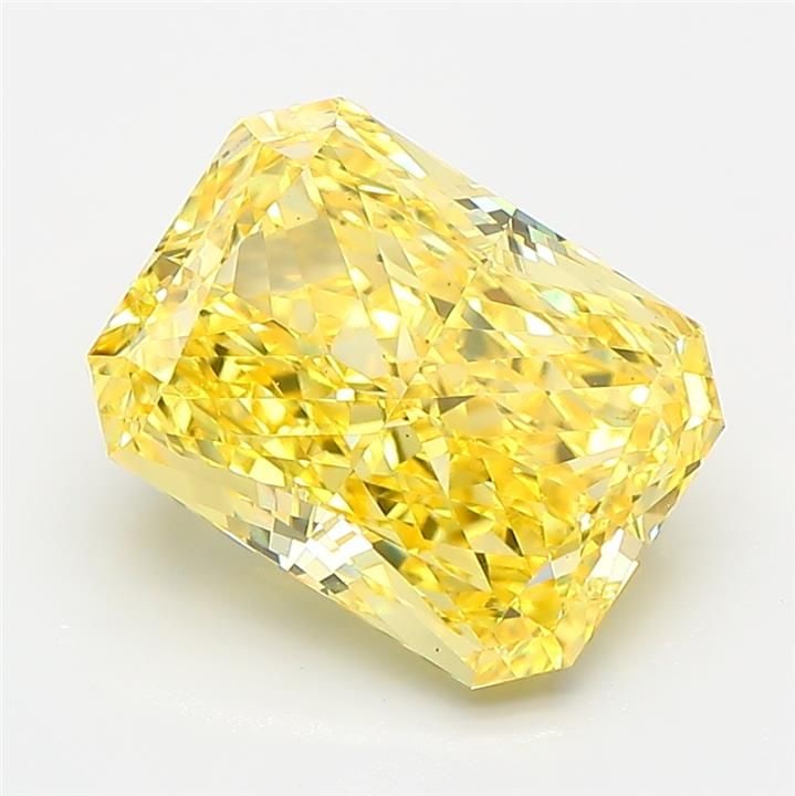 Loose Diamond - RADIANT 3.46ct Fancy Vivid Yellow VS1: Loose Diamond - RADIANT 3.46ct Fancy Vivid Yellow VS1 Source: This is a real non-mined Diamond that has been grown in a lab Shape: RADIANT Carats: 3.46 Color: Fancy Vivid Yellow Certification: IGI Vid