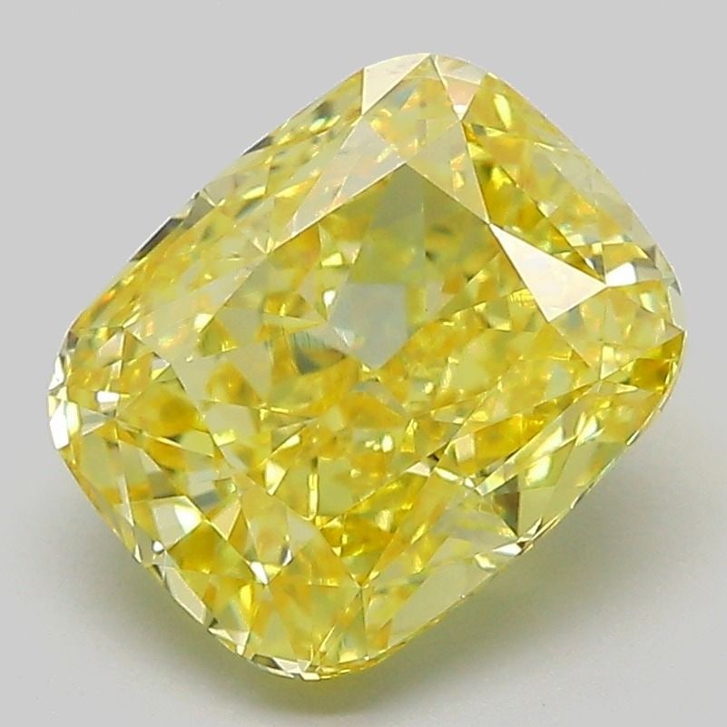 Loose Diamond - CUSHION MODIFIED 3.1ct Fancy Intense Yellow VVS2: Loose Diamond - CUSHION MODIFIED 3.1ct Fancy Intense Yellow VVS2 Source: This is a real non-mined Diamond that has been grown in a lab Shape: CUSHION MODIFIED Carats: 3.1 Color: Fancy Intense Yellow C
