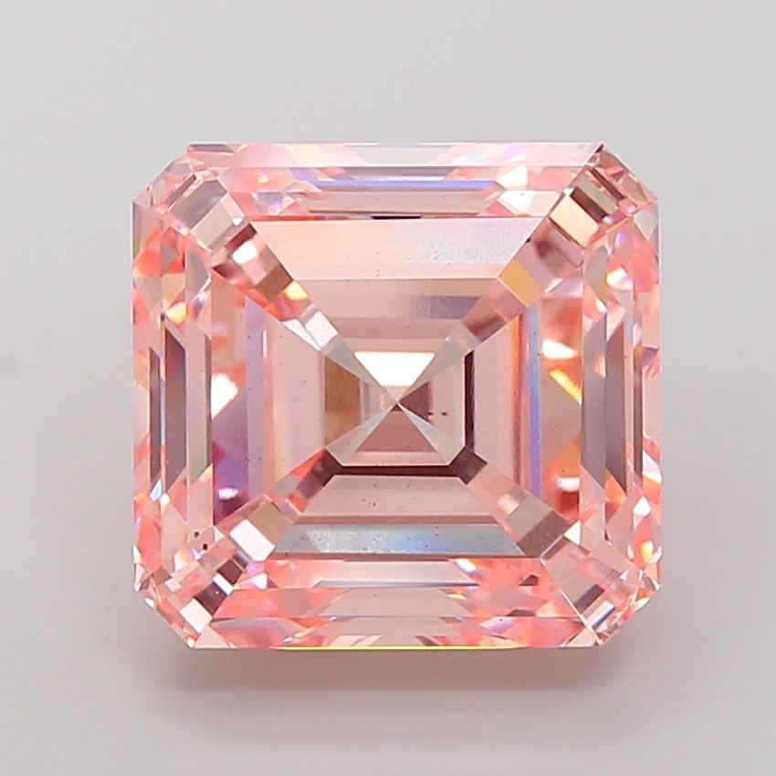 Loose Diamond - ASSCHER 20.1ct Fancy Intense Pink VS2: Loose Diamond - ASSCHER 20.1ct Fancy Intense Pink VS2 Source: This is a real non-mined Diamond that has been grown in a lab Shape: ASSCHER Carats: 20.1 Color: Fancy Intense Pink Certification: IGI Vid