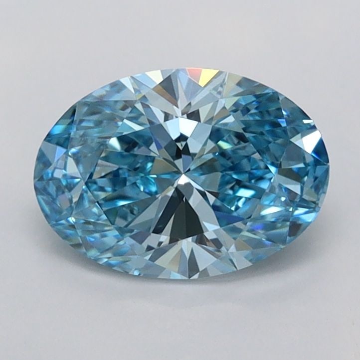 Loose Diamond - OVAL 1.02ct Fancy Vivid Blue VVS1: Loose Diamond - OVAL 1.02ct Fancy Vivid Blue VVS1 Source: This is a real non-mined Diamond that has been grown in a lab Shape: OVAL Carats: 1.02 Color: Fancy Vivid Blue Certification: IGI Video: