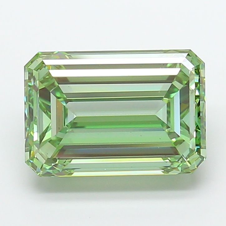 Loose Diamond - EMERALD 10.08ct Fancy Vivid Green VS1: Loose Diamond - EMERALD 10.08ct Fancy Vivid Green VS1 Source: This is a real non-mined Diamond that has been grown in a lab Shape: EMERALD Carats: 10.08 Color: Fancy Vivid Green Certification: IGI Vid