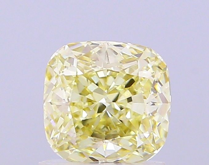 Loose Diamond - CUSHION MODIFIED 1.55ct Fancy Light Yellow VS1: Loose Diamond - CUSHION MODIFIED 1.55ct Fancy Light Yellow VS1 Source: This is a real non-mined Diamond that has been grown in a lab Shape: CUSHION MODIFIED Carats: 1.55 Color: Fancy Light Yellow Cert