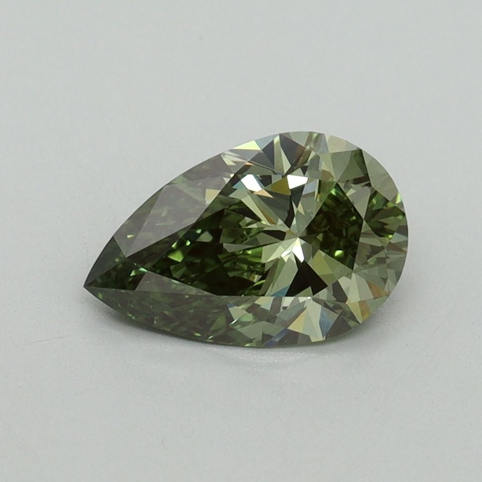 Loose Diamond - PEAR 1.04ct Fancy Vivid Green VS1: Loose Diamond - PEAR 1.04ct Fancy Vivid Green VS1 Source: This is a real non-mined Diamond that has been grown in a lab Shape: PEAR Carats: 1.04 Color: Fancy Vivid Green Certification: IGI Video: