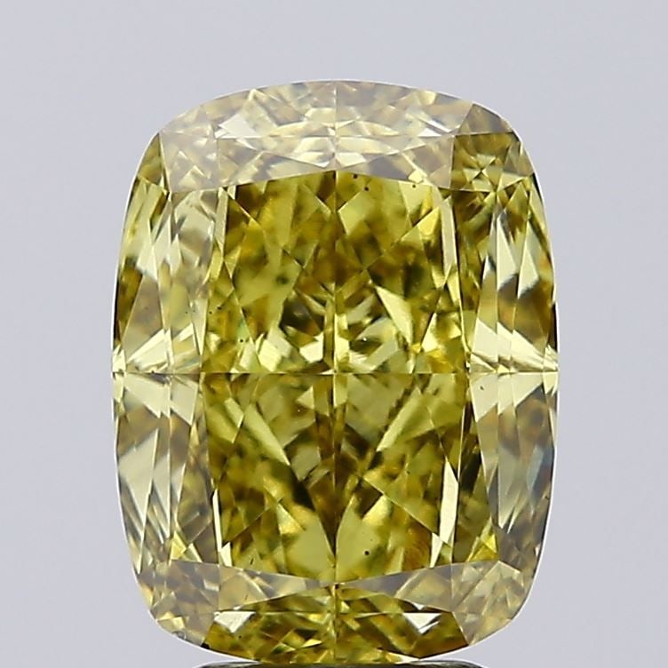 Loose Diamond - CUSHION MODIFIED 4.77ct Fancy Intense Gray Yellow VS2: Loose Diamond - CUSHION MODIFIED 4.77ct Fancy Intense Gray Yellow VS2 Source: This is a real non-mined Diamond that has been grown in a lab Shape: CUSHION MODIFIED Carats: 4.77 Color: Fancy Intense Gr