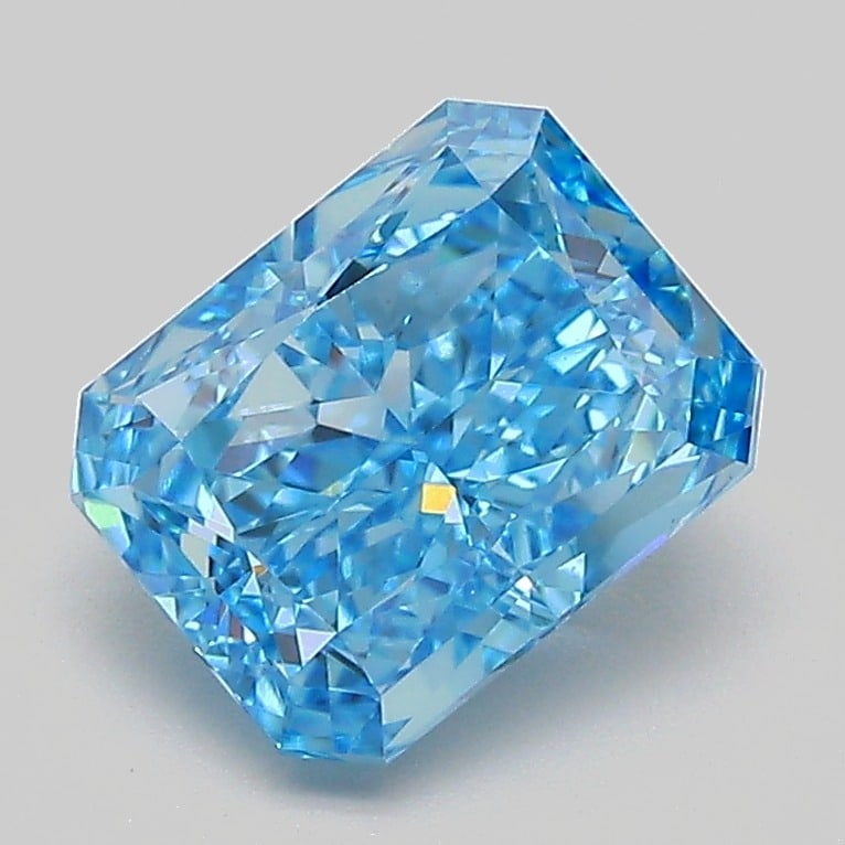 Loose Diamond - RADIANT 2.03ct BLUE VVS2: Loose Diamond - RADIANT 2.03ct BLUE VVS2 Source: This is a real non-mined Diamond that has been grown in a lab Shape: RADIANT Carats: 2.03 Color: BLUE Clarity: VVS2 Certification: IGI Condition: Pre-O