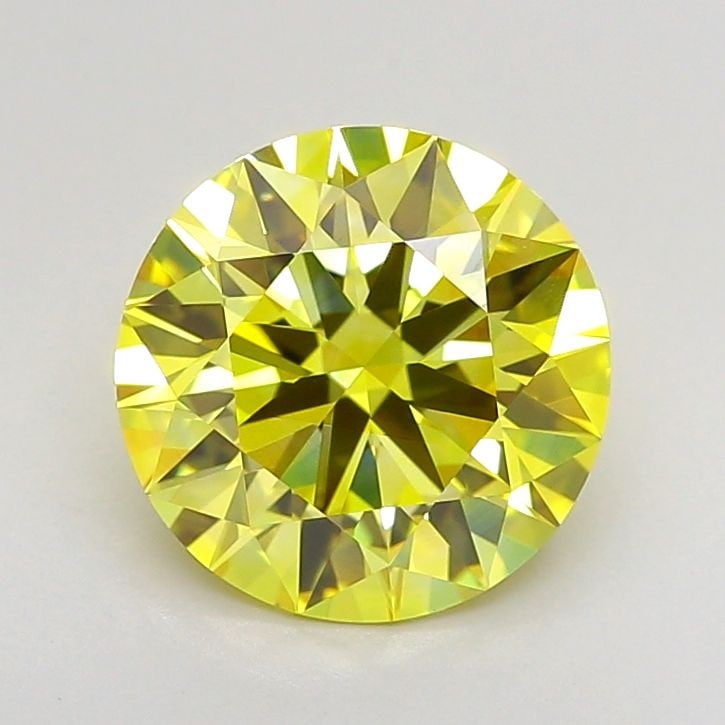 Ideal Loose Diamond - ROUND 2.17ct Fancy Vivid Yellow VVS2: Ideal Loose Diamond - ROUND 2.17ct Fancy Vivid Yellow VVS2 Source: This is a real non-mined Diamond that has been grown in a lab Shape: ROUND Carats: 2.17 Color: Fancy Vivid Yellow Certification: IGI 