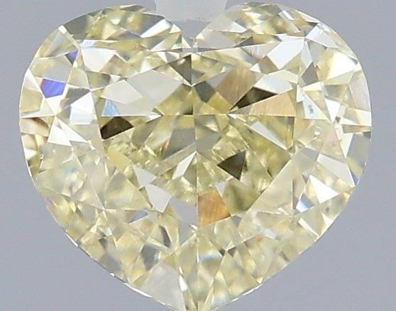 Loose Diamond - HEART 1.59ct Fancy Light Yellow VS1: Loose Diamond - HEART 1.59ct Fancy Light Yellow VS1 Source: This is a real non-mined Diamond that has been grown in a lab Shape: HEART Carats: 1.59 Color: Fancy Light Yellow Certification: IGI Video: