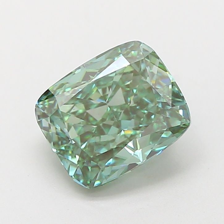 Loose Diamond - CUSHION MODIFIED 2.03ct Fancy Vivid Green VS2: Loose Diamond - CUSHION MODIFIED 2.03ct Fancy Vivid Green VS2 Source: This is a real non-mined Diamond that has been grown in a lab Shape: CUSHION MODIFIED Carats: 2.03 Color: Fancy Vivid Green Certif