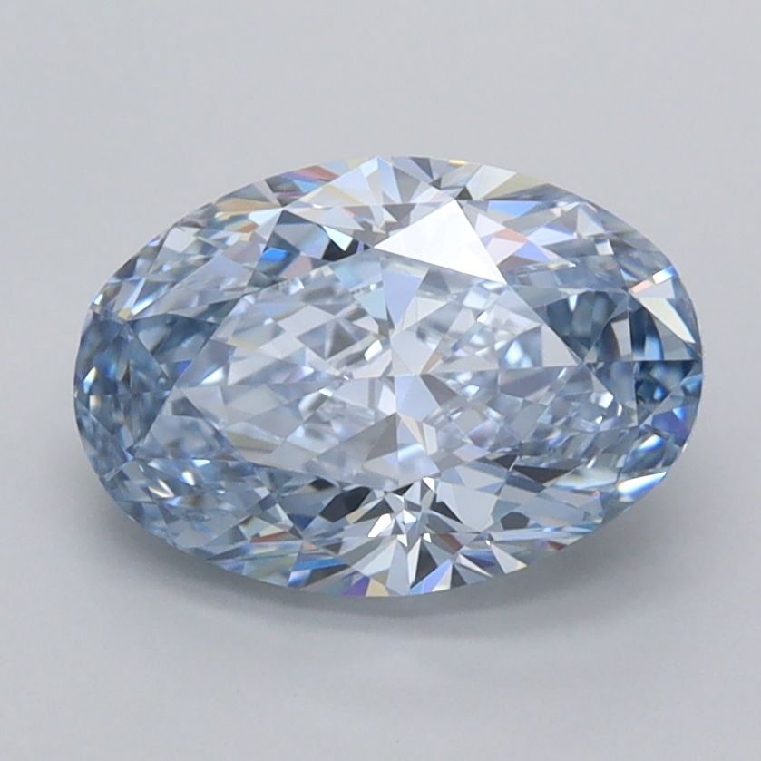 Loose Diamond - OVAL 2.04ct Fancy Vivid Blue VVS1: Loose Diamond - OVAL 2.04ct Fancy Vivid Blue VVS1 Source: This is a real non-mined Diamond that has been grown in a lab Shape: OVAL Carats: 2.04 Color: Fancy Vivid Blue Certification: IGI Video: