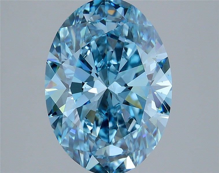 Loose Diamond - OVAL 3.54ct Fancy Vivid Blue VS2: Loose Diamond - OVAL 3.54ct Fancy Vivid Blue VS2 Source: This is a real non-mined Diamond that has been grown in a lab Shape: OVAL Carats: 3.54 Color: Fancy Vivid Blue Certification: IGI Video: