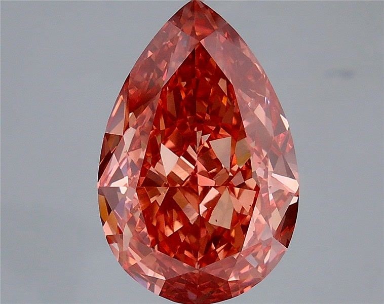 Loose Diamond - PEAR 6.03ct Fancy Vivid Red VS1: Loose Diamond - PEAR 6.03ct Fancy Vivid Red VS1 Source: This is a real non-mined Diamond that has been grown in a lab Shape: PEAR Carats: 6.03 Color: Fancy Vivid Red Certification: IGI Video: