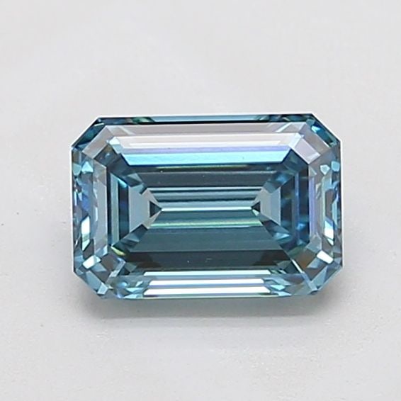 Loose Diamond - EMERALD 1.5ct Fancy Vivid Greenish Blue VS1: Loose Diamond - EMERALD 1.5ct Fancy Vivid Greenish Blue VS1 Source: This is a real non-mined Diamond that has been grown in a lab Shape: EMERALD Carats: 1.5 Color: Fancy Vivid Greenish Blue Certificat