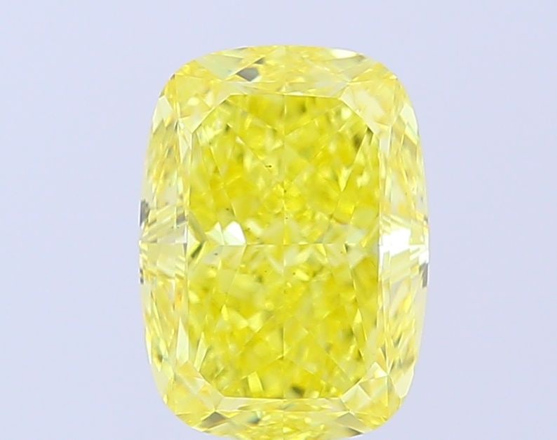 Loose Diamond - CUSHION MODIFIED 3.32ct Fancy Vivid Yellow VS1: Loose Diamond - CUSHION MODIFIED 3.32ct Fancy Vivid Yellow VS1 Source: This is a real non-mined Diamond that has been grown in a lab Shape: CUSHION MODIFIED Carats: 3.32 Color: Fancy Vivid Yellow Cert