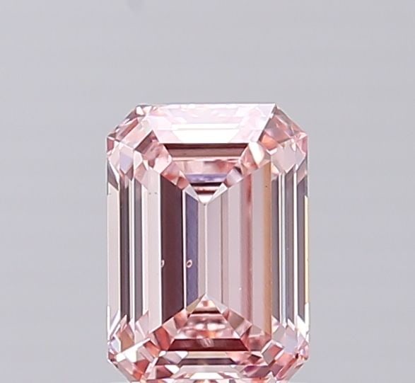 Loose Diamond - EMERALD 1.08ct Fancy Pink VS2: Loose Diamond - EMERALD 1.08ct Fancy Pink VS2 Source: This is a real non-mined Diamond that has been grown in a lab Shape: EMERALD Carats: 1.08 Color: Fancy Pink Certification: IGI Video: