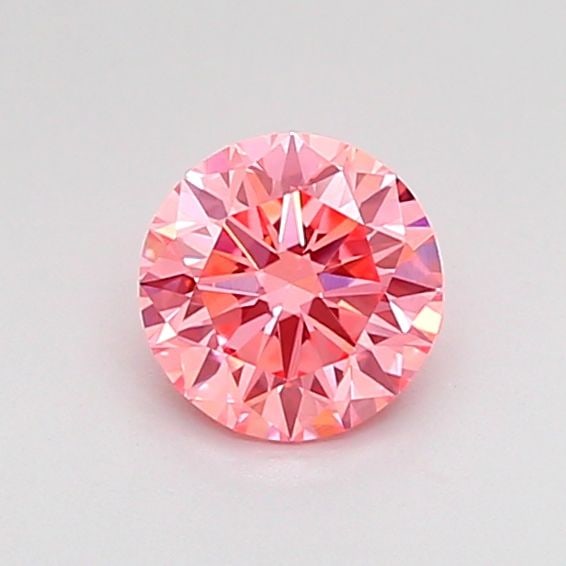 Loose Diamond - ROUND 0.52ct Fancy Vivid Pink VVS2: Loose Diamond - ROUND 0.52ct Fancy Vivid Pink VVS2 Source: This is a real non-mined Diamond that has been grown in a lab Shape: ROUND Carats: 0.52 Color: Fancy Vivid Pink Certification: IGI Video: