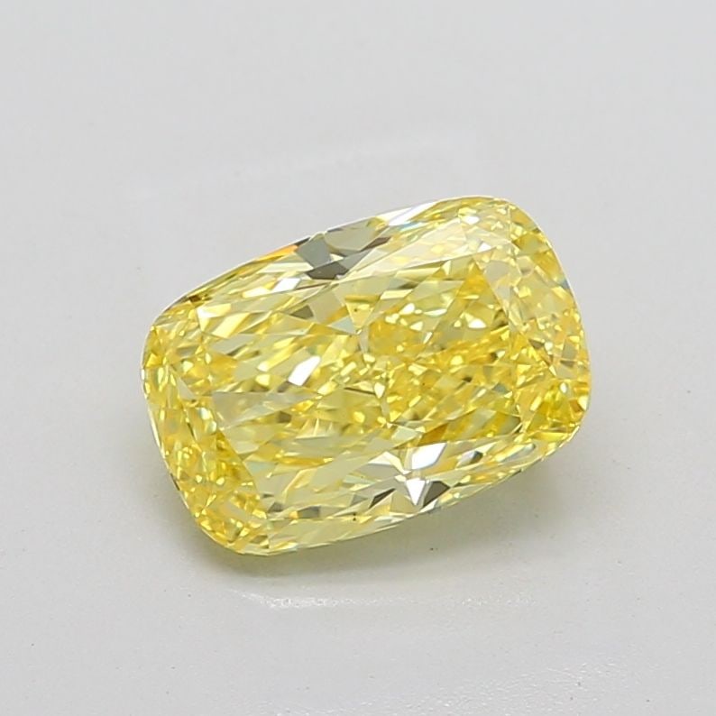 Loose Diamond - CUSHION MODIFIED 3.09ct Fancy Vivid Yellow VS2: Loose Diamond - CUSHION MODIFIED 3.09ct Fancy Vivid Yellow VS2 Source: This is a real non-mined Diamond that has been grown in a lab Shape: CUSHION MODIFIED Carats: 3.09 Color: Fancy Vivid Yellow Cert