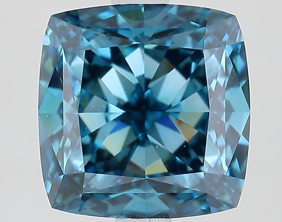 Loose Diamond - CUSHION MODIFIED 3.4ct Fancy Vivid Blue VVS2: Loose Diamond - CUSHION MODIFIED 3.4ct Fancy Vivid Blue VVS2 Source: This is a real non-mined Diamond that has been grown in a lab Shape: CUSHION MODIFIED Carats: 3.4 Color: Fancy Vivid Blue Certifica