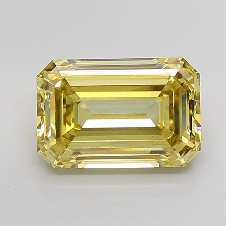 Loose Diamond - EMERALD 6.13ct Fancy Intense Yellow VS2: Loose Diamond - EMERALD 6.13ct Fancy Intense Yellow VS2 Source: This is a real non-mined Diamond that has been grown in a lab Shape: EMERALD Carats: 6.13 Color: Fancy Intense Yellow Certification: IGI