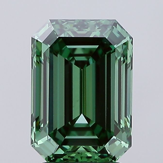 Loose Diamond - EMERALD 3.01ct Fancy Vivid Green VS1: Loose Diamond - EMERALD 3.01ct Fancy Vivid Green VS1 Source: This is a real non-mined Diamond that has been grown in a lab Shape: EMERALD Carats: 3.01 Color: Fancy Vivid Green Certification: IGI Video