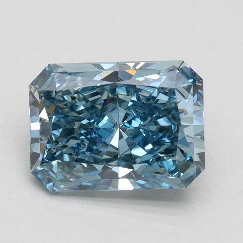 Loose Diamond - RADIANT 1.64ct Fancy Vivid Blue SI1: Loose Diamond - RADIANT 1.64ct Fancy Vivid Blue SI1 Source: This is a real non-mined Diamond that has been grown in a lab Shape: RADIANT Carats: 1.64 Color: Fancy Vivid Blue Certification: IGI Video: