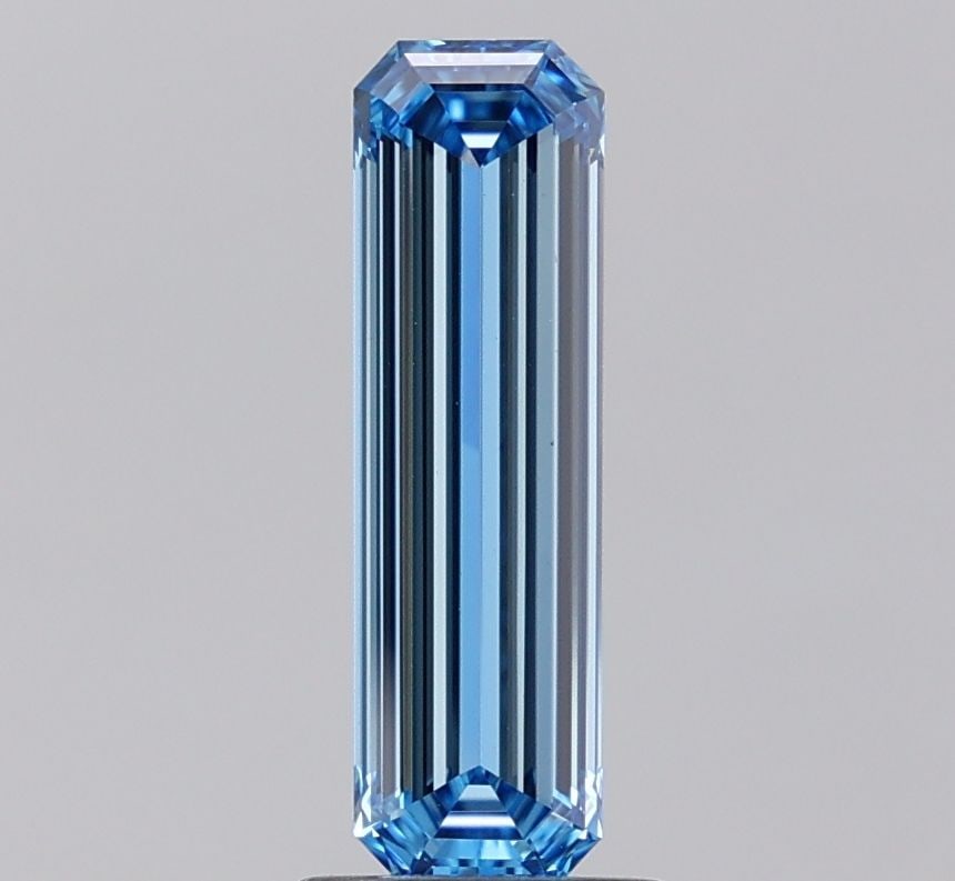 Loose Diamond - EMERALD 1.34ct Fancy Vivid Blue VS1: Loose Diamond - EMERALD 1.34ct Fancy Vivid Blue VS1 Source: This is a real non-mined Diamond that has been grown in a lab Shape: EMERALD Carats: 1.34 Color: Fancy Vivid Blue Certification: IGI Video: