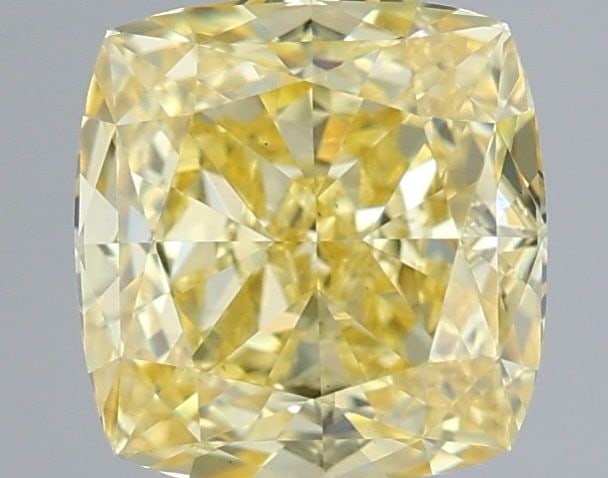 Loose Diamond - CUSHION MODIFIED 2.05ct Fancy Intense Yellow VS1: Loose Diamond - CUSHION MODIFIED 2.05ct Fancy Intense Yellow VS1 Source: This is a real non-mined Diamond that has been grown in a lab Shape: CUSHION MODIFIED Carats: 2.05 Color: Fancy Intense Yellow 