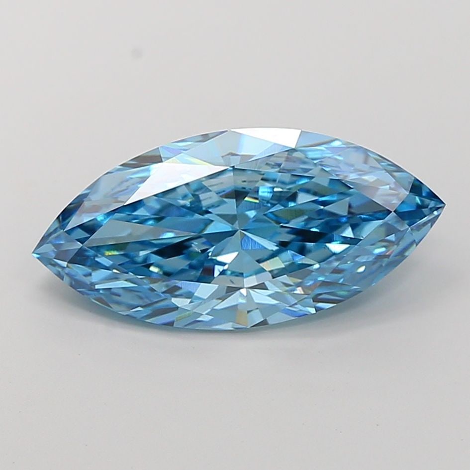 Loose Diamond - MARQUISE 5.05ct Fancy Vivid Blue VS2: Loose Diamond - MARQUISE 5.05ct Fancy Vivid Blue VS2 Source: This is a real non-mined Diamond that has been grown in a lab Shape: MARQUISE Carats: 5.05 Color: Fancy Vivid Blue Certification: IGI Video