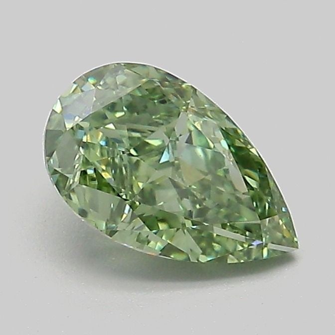 Loose Diamond - PEAR 1.03ct Fancy Vivid Green VS1: Loose Diamond - PEAR 1.03ct Fancy Vivid Green VS1 Source: This is a real non-mined Diamond that has been grown in a lab Shape: PEAR Carats: 1.03 Color: Fancy Vivid Green Certification: IGI Video: