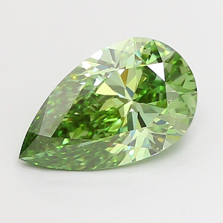 Loose Diamond - PEAR 2.54ct Fancy Vivid Green VS1: Loose Diamond - PEAR 2.54ct Fancy Vivid Green VS1 Source: This is a real non-mined Diamond that has been grown in a lab Shape: PEAR Carats: 2.54 Color: Fancy Vivid Green Certification: IGI Video: