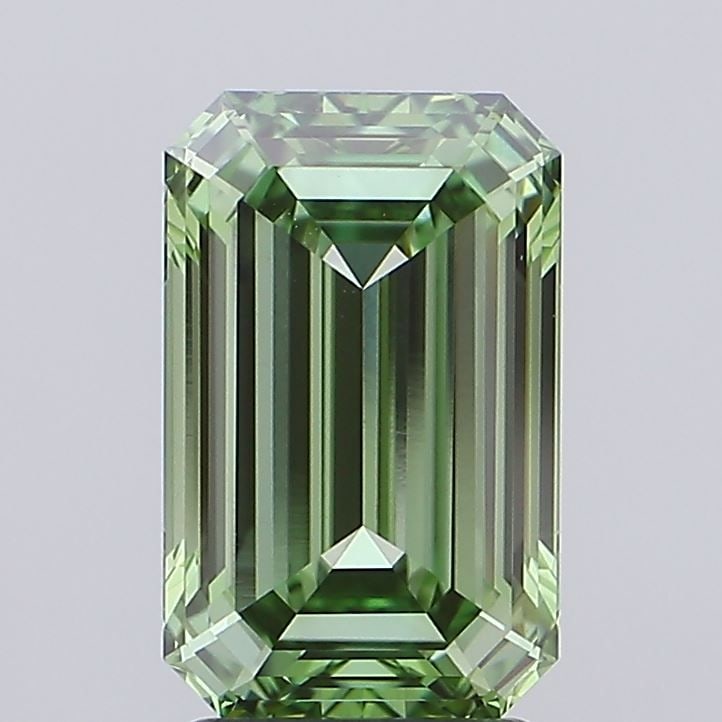 Loose Diamond - EMERALD 3.08ct Fancy Vivid Green VVS2: Loose Diamond - EMERALD 3.08ct Fancy Vivid Green VVS2 Source: This is a real non-mined Diamond that has been grown in a lab Shape: EMERALD Carats: 3.08 Color: Fancy Vivid Green Certification: IGI Vide