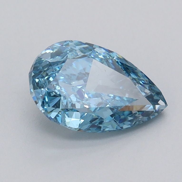 Loose Diamond - PEAR 1.03ct Fancy Vivid Blue VS2: Loose Diamond - PEAR 1.03ct Fancy Vivid Blue VS2 Source: This is a real non-mined Diamond that has been grown in a lab Shape: PEAR Carats: 1.03 Color: Fancy Vivid Blue Certification: IGI Video: